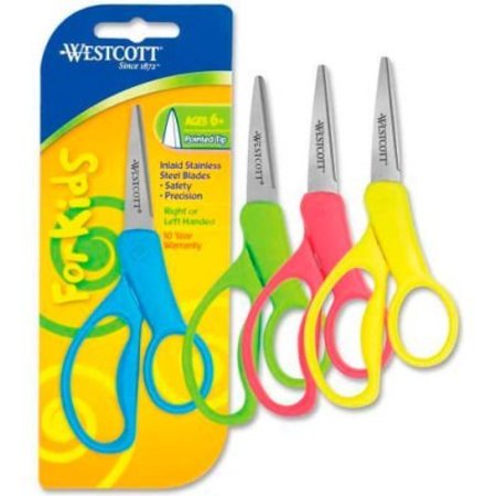 ACME UNITED Westcott® Kids Scissors, 5"L Straight, Pointed Tip, Assorted 13131